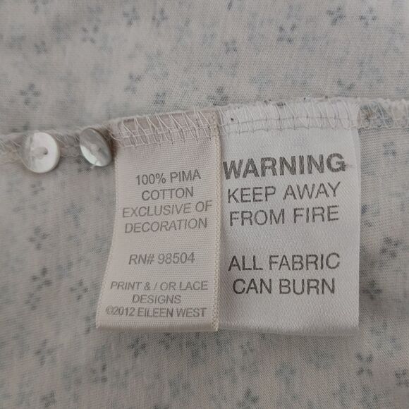 Lot of 2 Eileen West Womens Cotton Long Nightgowns Pink Blue Floral Size M - Picture 16 of 16